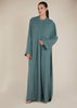 Two Piece Open Abaya With Slip Sage