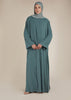 Two Piece Open Abaya With Slip Sage