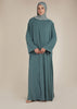 Two Piece Open Abaya With Slip Sage