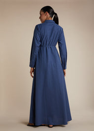 Cotton Maxi Denim Blue