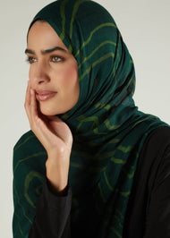 Green Swirl Premium Modal Hijab