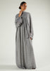 Grey Floral Prayer Abaya & Hijab