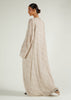 Cream Floral Prayer Abaya & Hijab