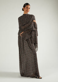 Black Floral Prayer Abaya & Hijab