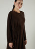 Side Pleat Abaya Chestnut