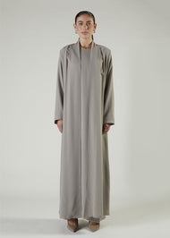 Two Piece Open Abaya Salt