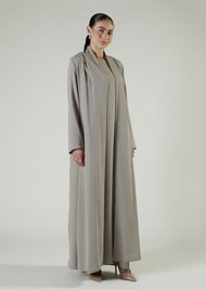 Two Piece Open Abaya Salt