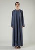 Two Piece Open Abaya Dark Denim