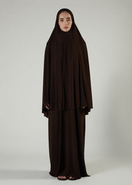 Prayer Abaya Set Chocolate