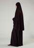 Prayer Abaya Set Plum