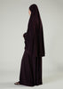 Prayer Abaya Set Plum