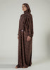 Printed Prayer Abaya Beige Flower