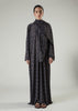 Printed Prayer Abaya Blue Flower