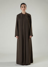 Two Piece Open Abaya Cedar
