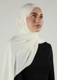Premium Off White Modal Hijab