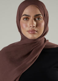Rosewood Chiffon Silk Hijab