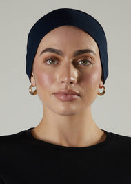 Tie Back Cap Navy Hijab Cap