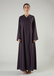 Plum Wrap Abaya