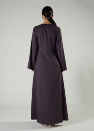 Plum Wrap Abaya