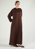 Side Button Maxi Gloss Brown