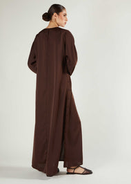 Side Button Maxi Gloss Brown