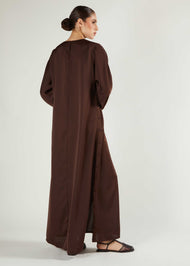 Side Button Maxi Gloss Brown - Final Sale