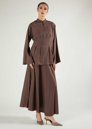 Peplum Top Taupe - Final Sale