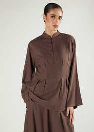 Peplum Top Taupe - Final Sale