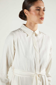 Jaquard Stripe Maxi Cream