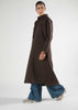 Funnel Neck Midi Dark Brown