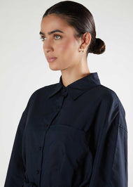 Oversized Shirted Maxi Navy