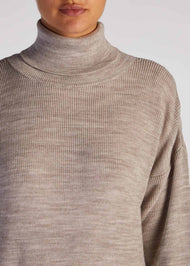 Crew Neck Midi Taupe | Modest Knit wear | Aab Modest Wear