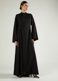 Asymmetric Abaya Black