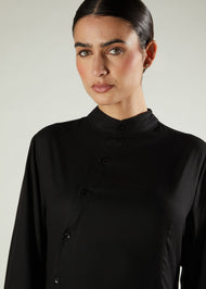 Asymmetric Abaya Black
