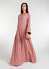 Bell Sleeve Abaya Pink - Final Sale