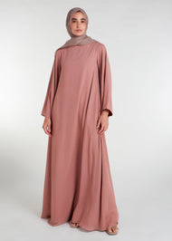 Bell Sleeve Abaya Pink