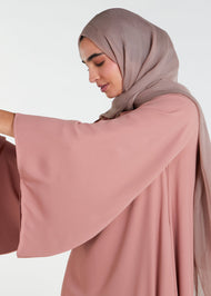 Bell Sleeve Abaya Pink