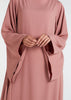 Bell Sleeve Abaya Pink