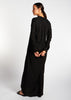 Black Linen Abaya