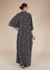 Black Print Shirted Kaftan