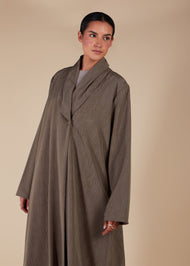 Blazer Neck Abaya Quartz - Final Sale