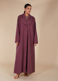 Blazer Neck Abaya Rose