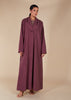 Blazer Neck Abaya Rose - Final Sale