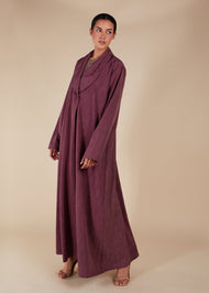 Blazer Neck Abaya Rose - Final Sale