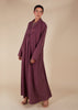 Blazer Neck Abaya Rose