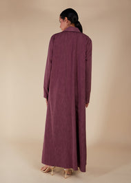 Blazer Neck Abaya Rose - Final Sale