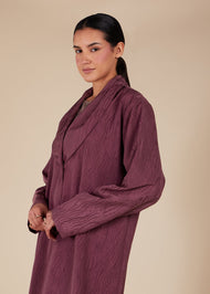 Blazer Neck Abaya Rose - Final Sale