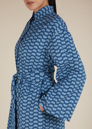 Blue Geo Cotton Maxi