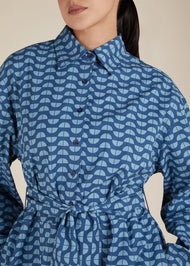 Blue Geo Cotton Maxi