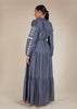 Boho Denim Tiered Maxi
